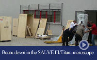 The SALVE III / Titan microscope arriving at CEOS GmbH in Heidelberg