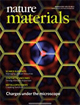thumbnail-nature materials front-cover showing graphene grid and simulated electron distribution